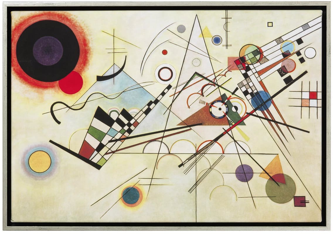 Abstrakte Malerei "Komposition VIII" (1923) von Wassily Kandinsky, limitierte Reproduktion, Giclée auf Leinwand