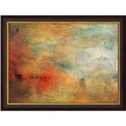 William Turner "Sonnenuntergang über einem See" (1840), gerahmter Giclée Print