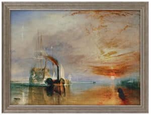 "Die letzte Fahrt der Temeraire" (1839) von William Turner, Malerei der Romantik, limitierte Reproduktion