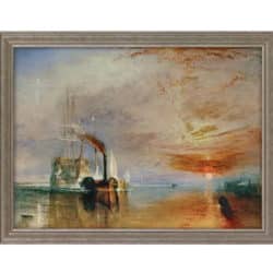 "Die letzte Fahrt der Temeraire" (1839) von William Turner, Malerei der Romantik, limitierte Reproduktion