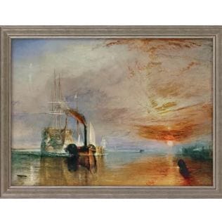 "Die letzte Fahrt der Temeraire" (1839) von William Turner, Malerei der Romantik, limitierte Reproduktion "Die letzte Fahrt der Temeraire" (1839) von William Turner, Malerei der Romantik, limitierte Reproduktion