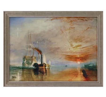 "Die letzte Fahrt der Temeraire" (1839) von William Turner, Malerei der Romantik, limitierte Reproduktion