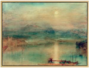 „Mondschein über dem Vierwaldstätter See“ (1841-44) von William Turner, Malerei der Romantik, limitierte Reproduktion