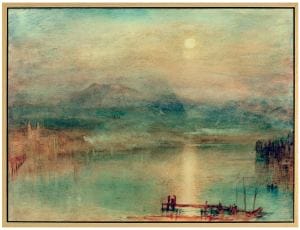 „Mondschein über dem Vierwaldstätter See“ (1841-44) von William Turner, Malerei der Romantik, limitierte Reproduktion