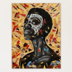 African Art Portraitmalerei „Expectation“ (2021) von Eyitayo Alagbe