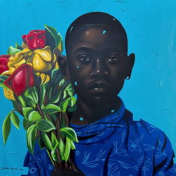 African Art Portraitmalerei „Believe 1“ (2022) von Eyitayo Alagbe