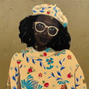 African Art Portraitmalerei „Big Sis“ (2021) von Eyitayo Alagbe