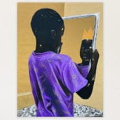 African Art Portraitmalerei „Born King“ (2021) von Eyitayo Alagbe