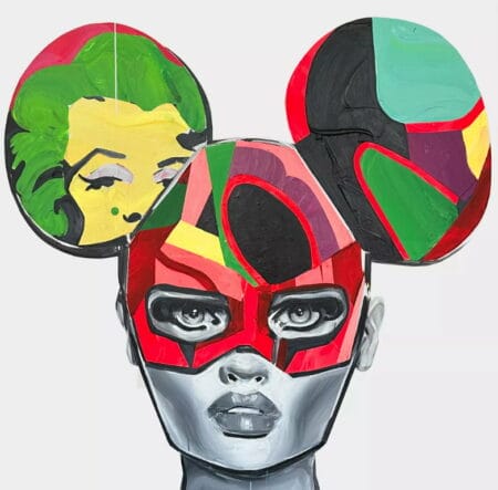 "MARILYN MICKEY" (2022), Acrylmalerei von Edyta Grzyb