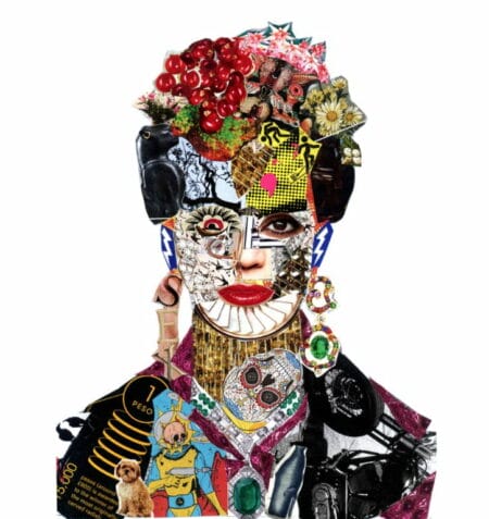 Farbenfrohe Frida Kahlo Collage im Street Art Stil von GLIL