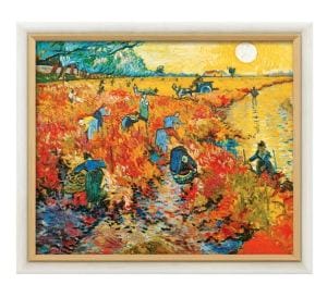 1art1 Vincent Van Gogh Poster Der Rote Weingarten – Leinwandbild 40x30 Cm Auf Keilrahmen, XXL Wandbild