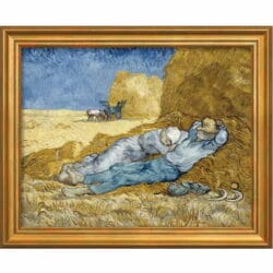 Expressionistisches Gemälde "Mittagsrast" (1889/1890) von Vincent van Gogh, limitierte Reproduktion