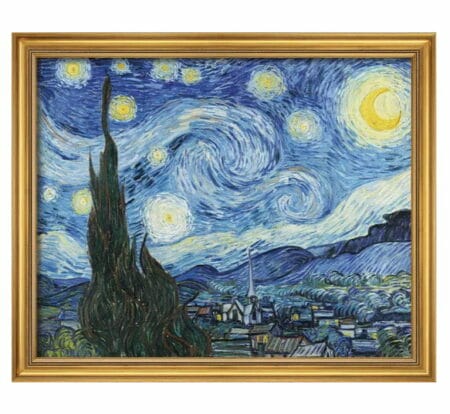 Vincent van Gogh: "Sternennacht" (1889), gerahmte Reproduktion
