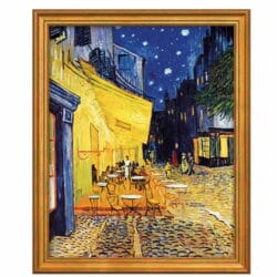 "Café-Terrasse am Abend in Arles" (1888) von Vincent van Gogh (Reproduktion)