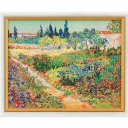 "Blühender Garten mit Pfad" (1888) von Vincent van Gogh (Reproduktion)