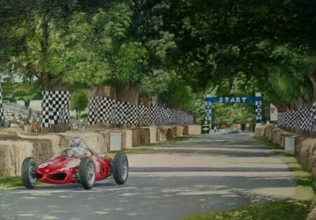 „ferrari classic sharknose 156” (2020) – Ölgemälde von Mark Sutton