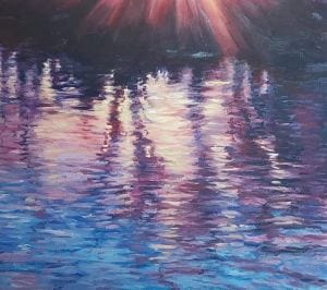 "Morning on the Norfolk Broads” (2022) – Landschaftsmalerei von Zoe Elizabeth Norman