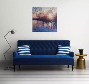 "Morning on the Norfolk Broads” (2022) – Landschaftsmalerei von Zoe Elizabeth Norman