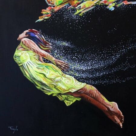 "Underwater | Dreams | Diving” (2022) – Acrylmalerei von Trayko Popov