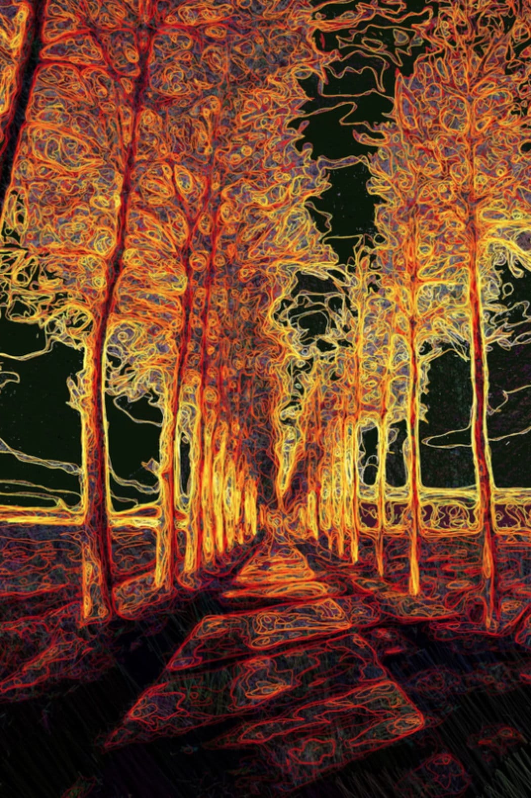 &quot;The Avenue - A Hanging&quot; (2021) - Mixed Media paintings by Tony Roberts