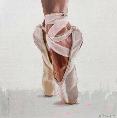 "The Ballet Shoes (2022)" - Acrylgemälde von Helen Sinfield