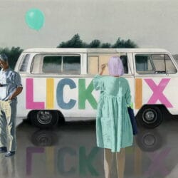 "Lickalix" (2022) - Mixed Media Gemälde von Oli Mumby