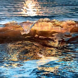 Fotorealistisches Ölgemälde "Amber Light" (2022) von Daria Dudochnykova, Unikat auf MDF