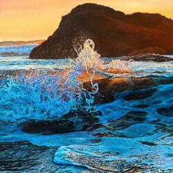 Hyperrealistisch olieverfschilderij "Explosie van Gevoelens" (2023) van Daria Dudochnykova, uniek stuk op MDF