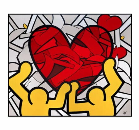 "New Breed 2.022-Hommage a Keith 5" (2022) von Cren, Acryl auf Leinwand