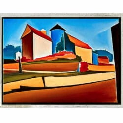 Olieverfschilderij "Droomkasteel II" (2024) van Christin Lutze (uniek stuk)