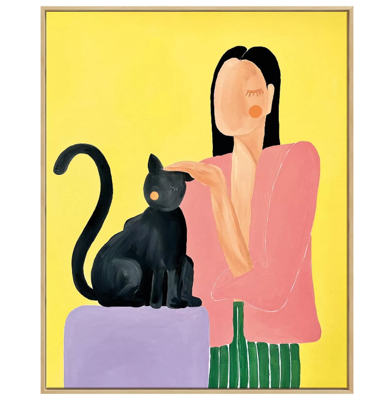 Acrylbild "Hugs and Cats" (2023) von Julia von Solemacher