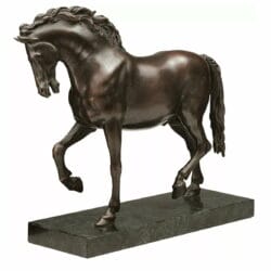 Bronzeskulptur "Das Pferd der Medici" (1594) von Giovanni da Bologna (Museums-Replikat)