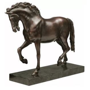 Bronzeskulptur "Das Pferd der Medici" (1594) von Giovanni da Bologna (Museums-Replikat)