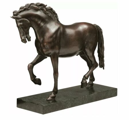 Bronzeskulptur "Das Pferd der Medici" (1594) von Giovanni da Bologna (Museums-Replikat)