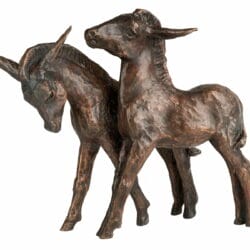 Tierskulptur "Eselpaar" von Kurt Arentz, Reduktion in Bronze
