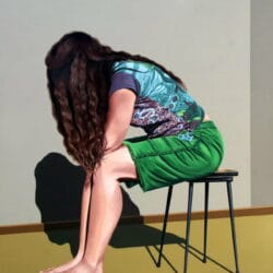 "Hannah 2" - Konzeptuelles Frauenportrait von Erlend Steiner Lovisa, Öl auf Leinwand