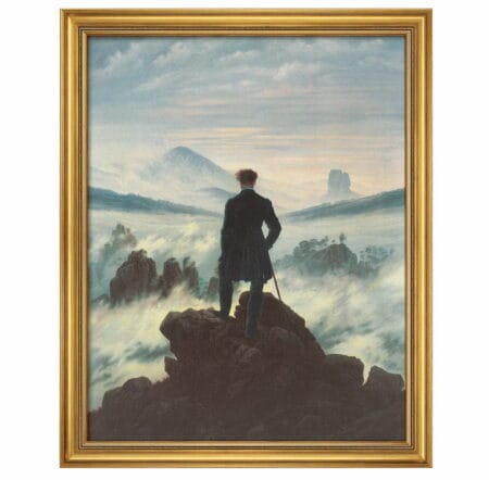 "Der Wanderer über dem Nebelmeer" (1818) - das berühmte Ölgemälde von Caspar David Friedrich als limitierte Reproduktion