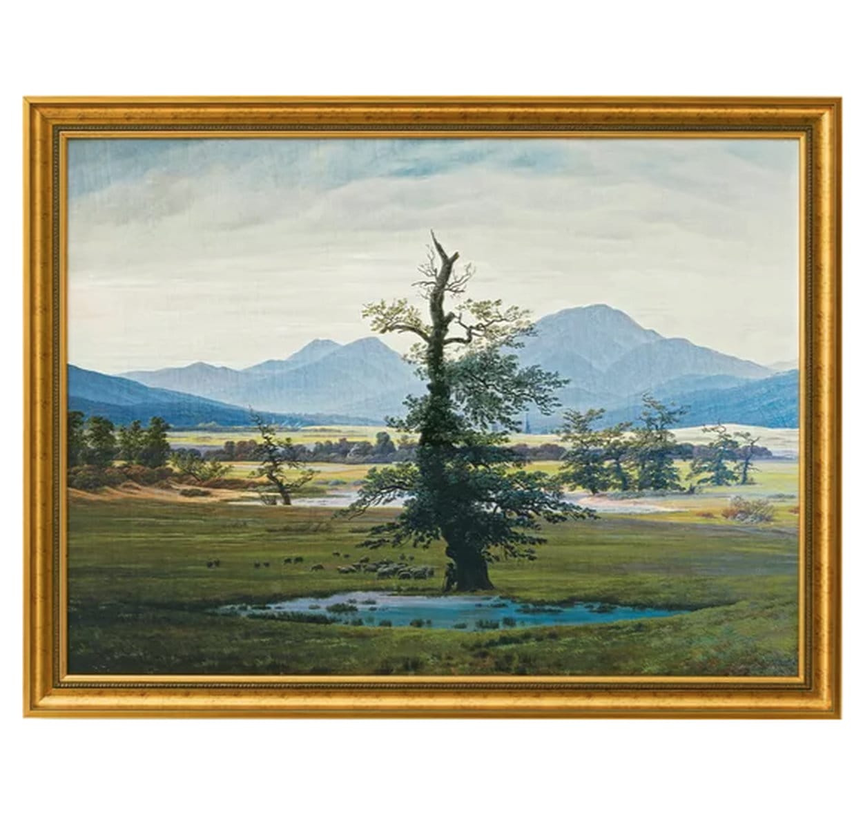 Caspar David Friedrich: "Der einsame Baum" (1822), limitierte Reproduktion