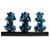 Emoji Skulptur "Weise Affen" von Miguel Guía