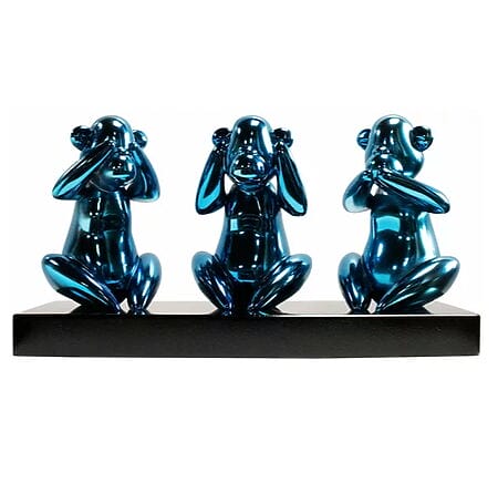 Emoji Skulptur "Weise Affen" von Miguel Guía