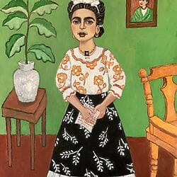 Ölgemälde "Letter to Diego" (2022) von Holly Wojahn