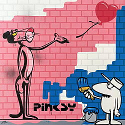 Pop Art / Street Art Mix-up "Balloon Pinksy" (2024) von Jamie Lee