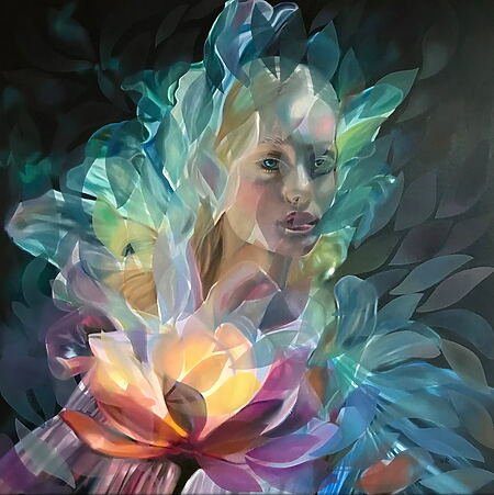 Ölgemälde "Blütenzauber" (2024) von Valentina Andrees