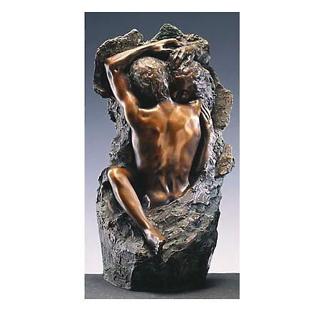 Semiabstrakte Skulptur "Liebespaar" (1982) von Peter Hohberger