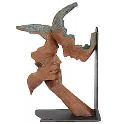 Romantische Skulptur "Momente" von Angeles Anglada, Kunstguss in Steinoptik