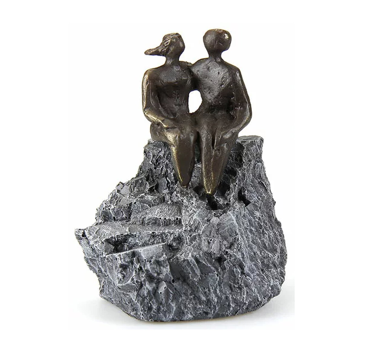 Liebesskulptur "Gemeinsamkeiten" von Gerard, bronzierter Metallguss