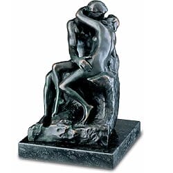 Bronzeskulptur "Der Kuss" (27 cm) von Auguste Rodin, Reduktion