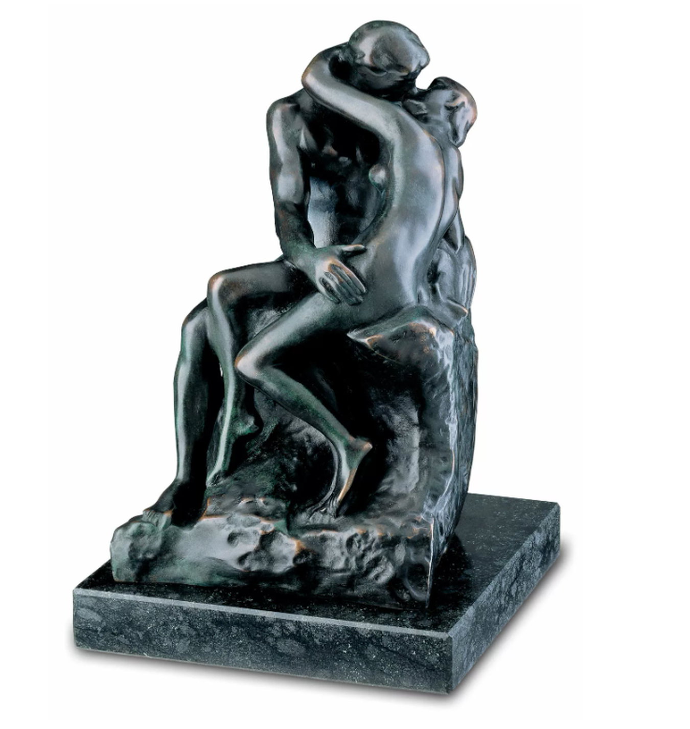 Bronzeskulptur "Der Kuss" (27 cm) von Auguste Rodin, Reduktion