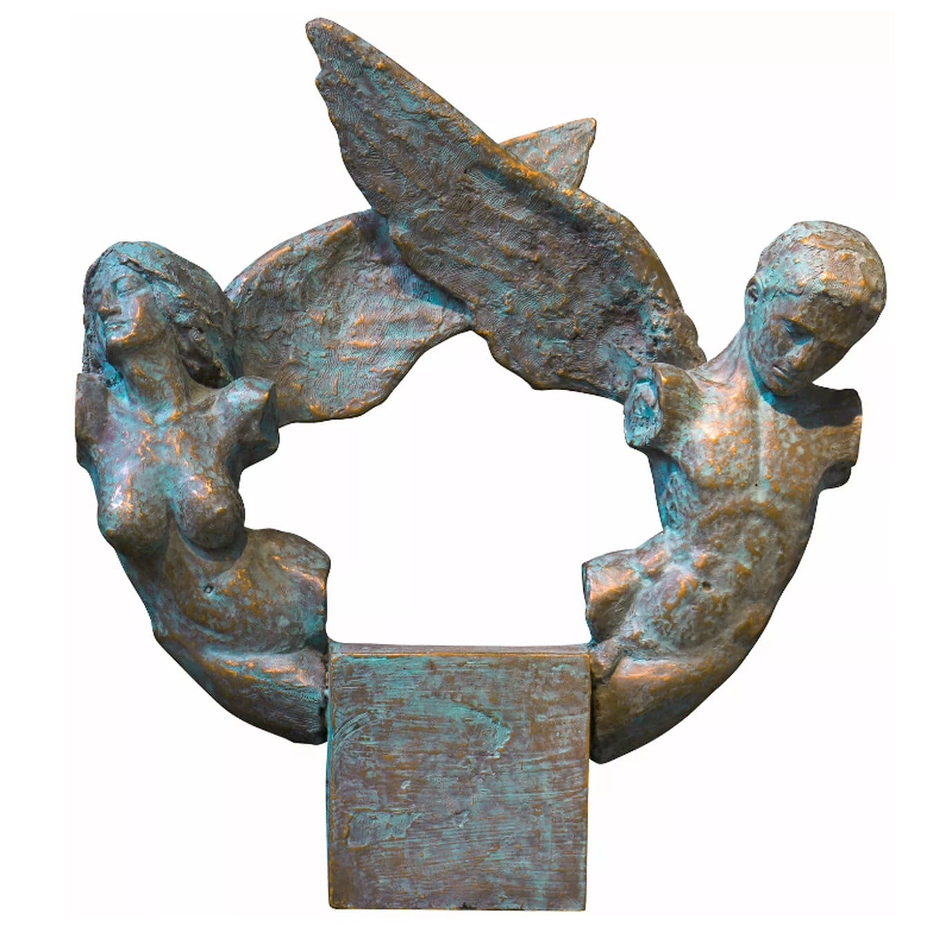 Bronze sculpture &quot;A couple&quot; by Manfred Reinhart