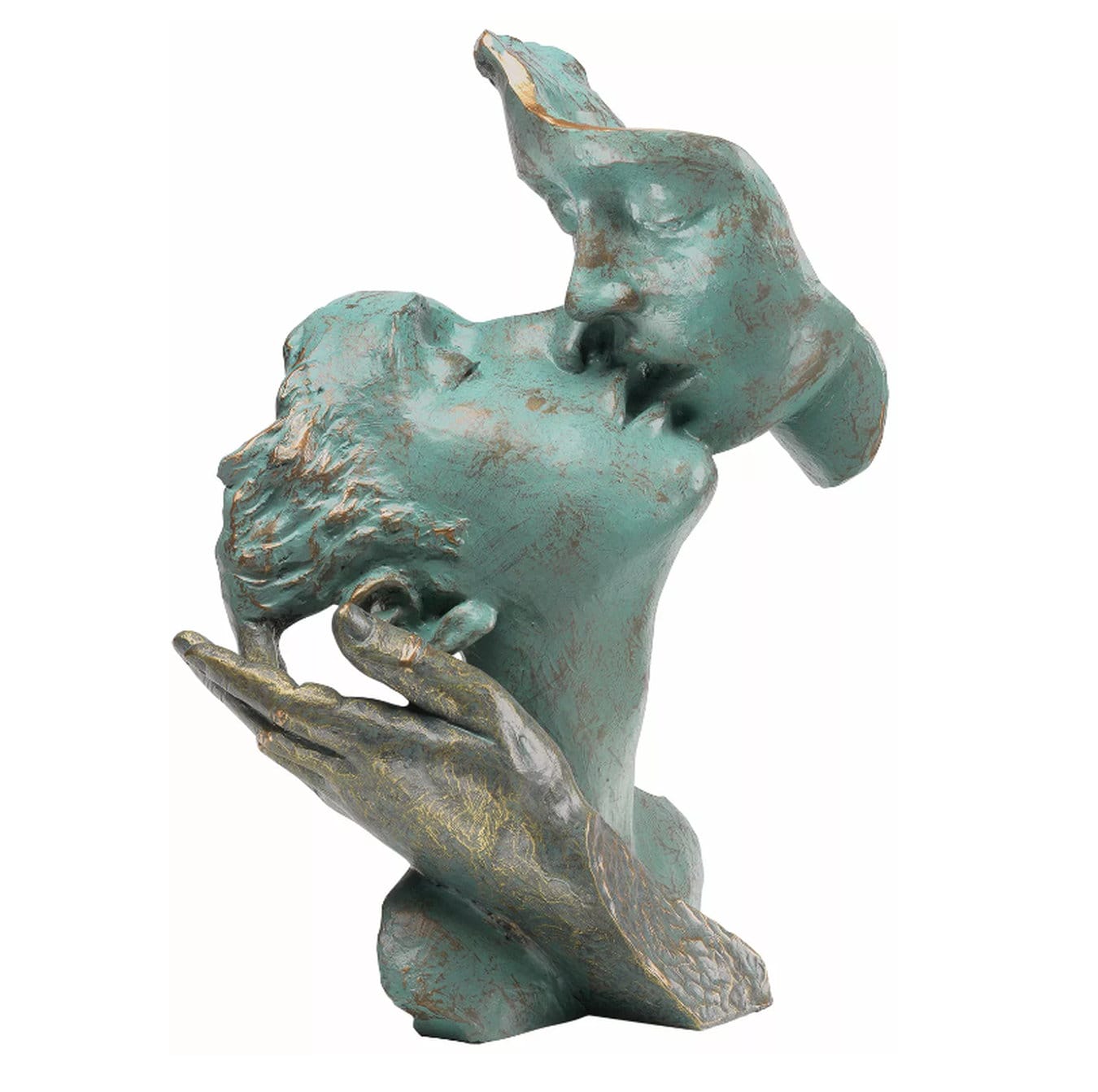 Sculpture &quot;The kiss&quot; by Angeles Anglada, art casting in stone look